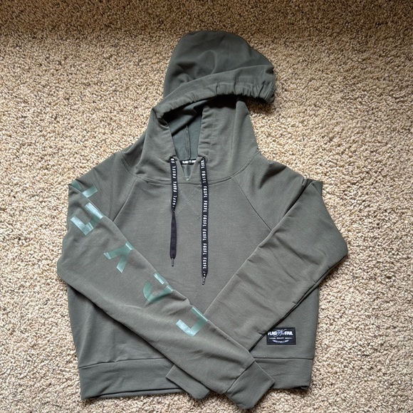 Green Hooded Sweatshirt with Logo - Picture 1 of 3